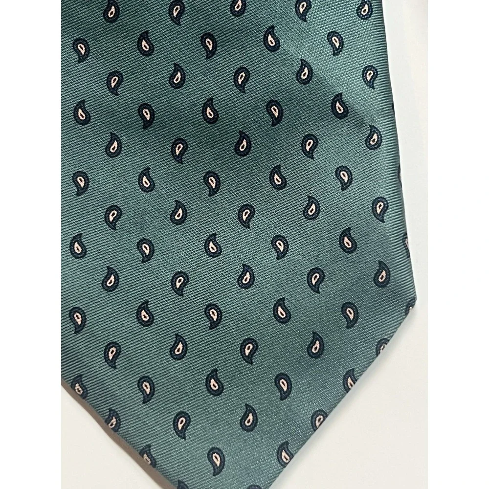 Ferrell Reed Paul Bertram Irving Las Colinas‎ Silk England Paisley Teal Tie